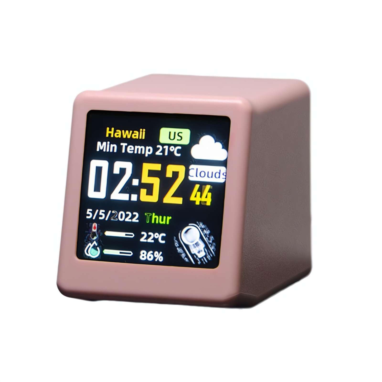 WiFi Desktop Holographic Display Geekmagic Mini 3D Hologram Cube Display -  WiFi Clock, Weather, Crypto & Photo Desk Gadget Geek Magic Hologram Cube