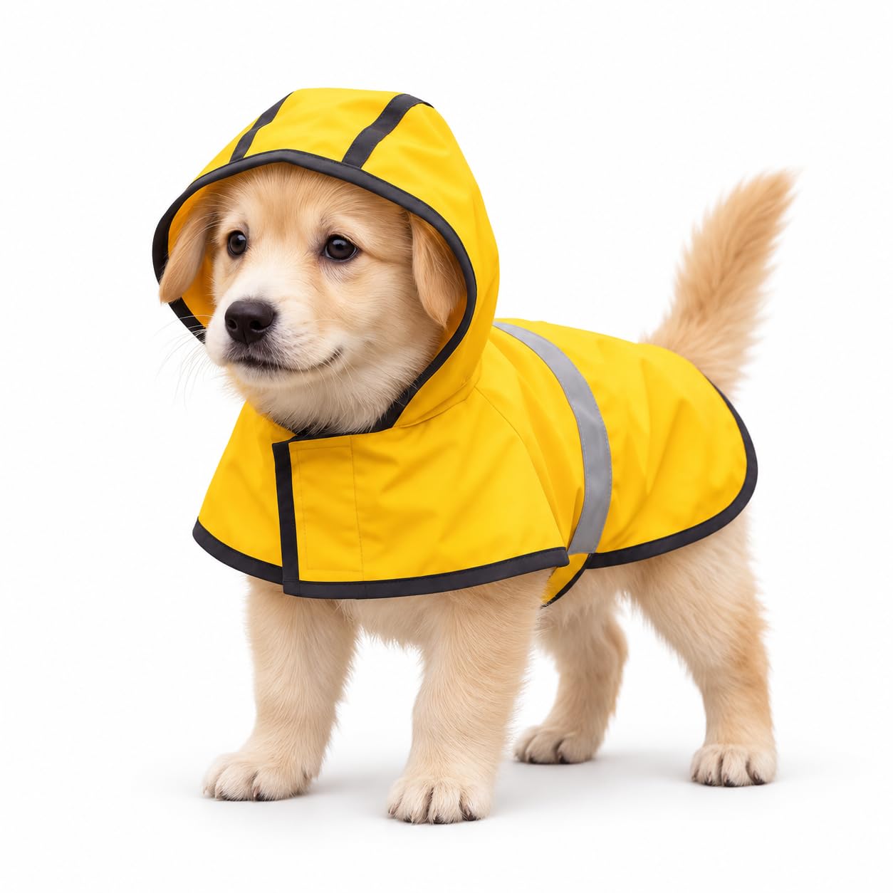 Waterproof Dog Raincoat With Hood Reflective Pet Rain Coat For Small Dogs