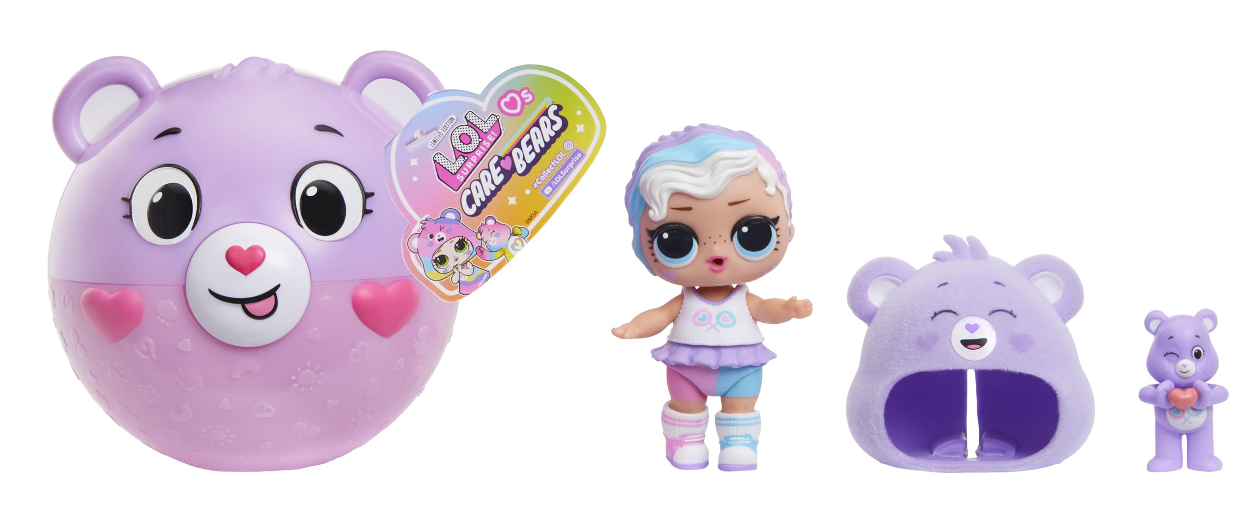 L.O.L. Surprise! Loves Care Bears™ Tots Doll – Collectible Dolls with Care Bears-Inspired Fashions, Accessories & Mini Felted Bear – Surprise Ball with Character Badge – Assorted Styles – Ages 4+ - 3