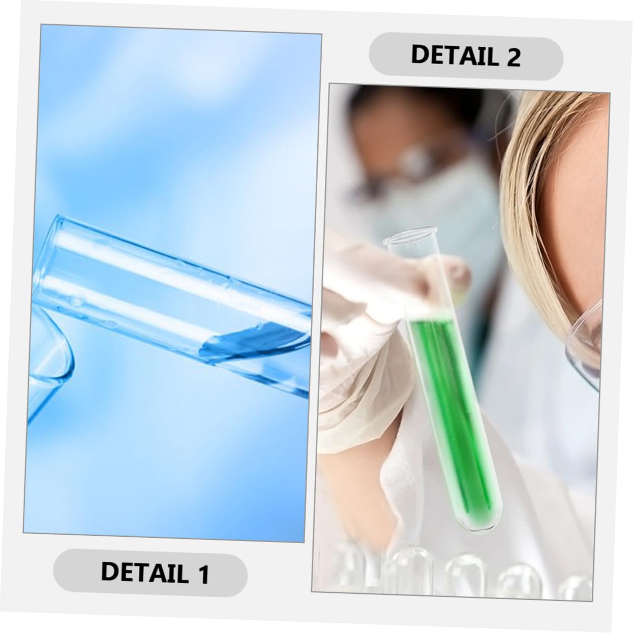 20pezzi Provette Trasparenti Per Laboratorio Tubetti Multiuso Per Esperimenti e Progetti Fai Da Te Per Contenere Liquidi Chimici e Creazioni Artistiche