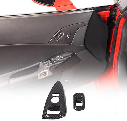 ABS Interruptor de elevación de ventana de coche Panel de botón Cubierta de marco Decoración Adhesivo para Chevrolet Corvette C6 2005-2013 Marco de disponible en Yaxa Peru