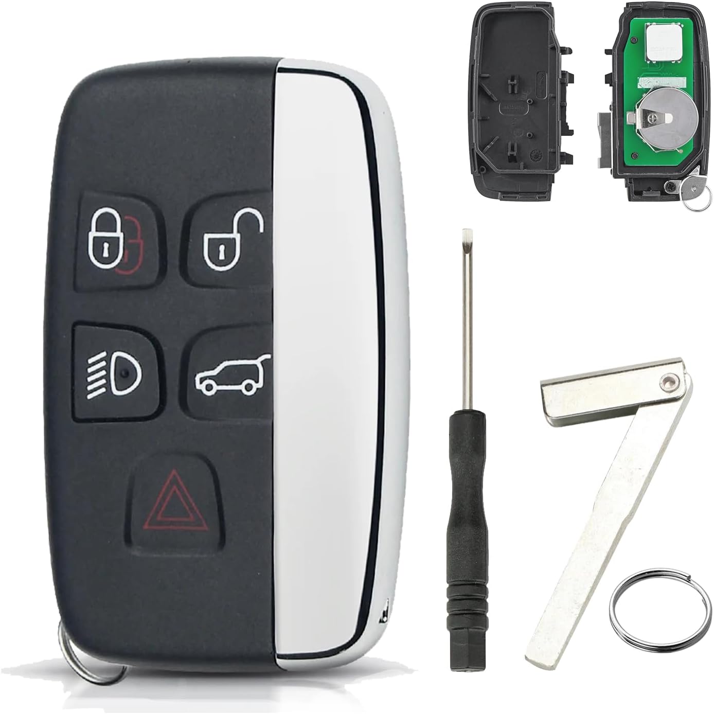 5 Buttons For Range Rover Key Landrover Remote Range Rover Evoque Key Range Rover Sport Key Jaguar F Pace fob F Type Key Fob Evoque Key 2011 433Mhz with Blade