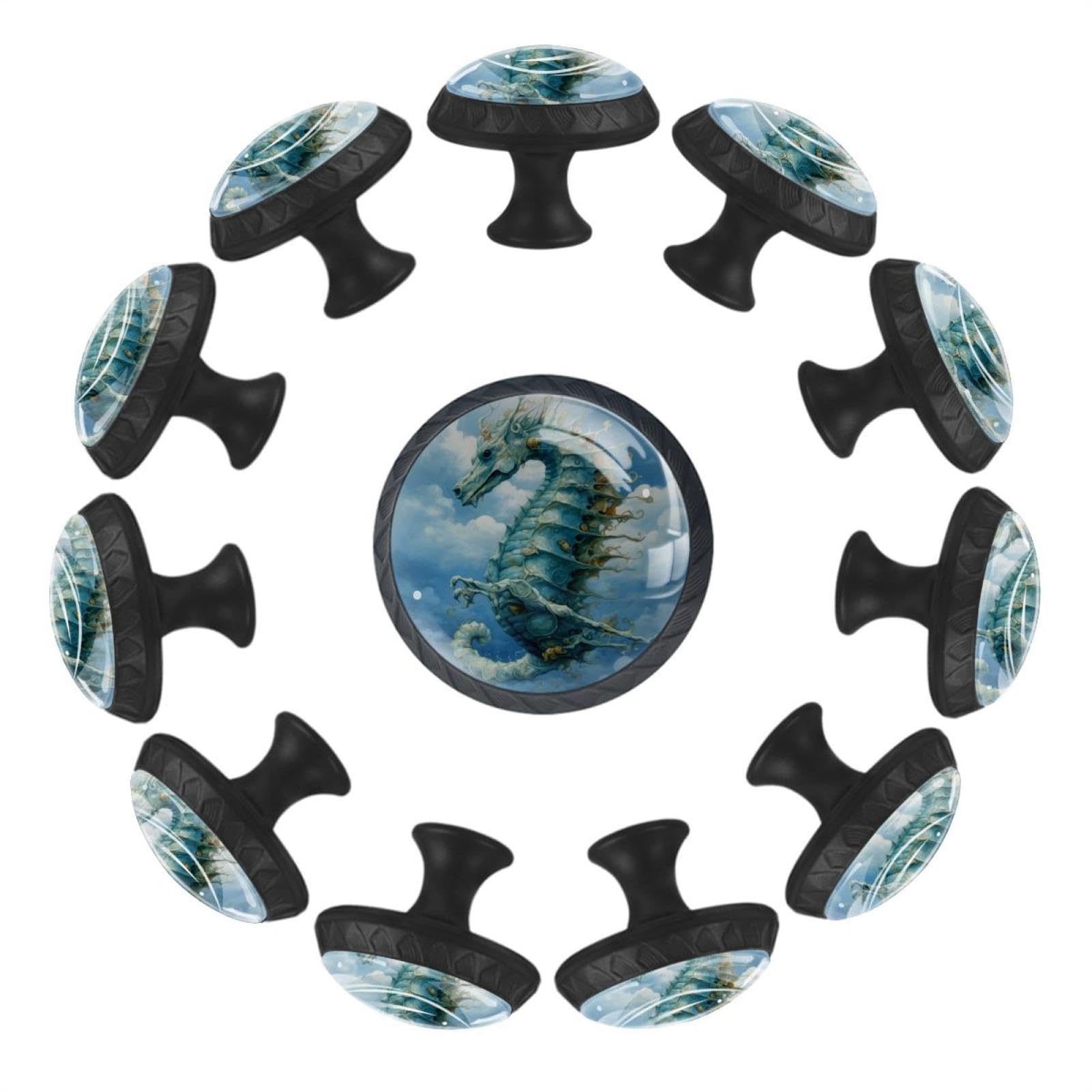 Boutons de tiroir pour cuisine et salle de bain Fairytale lot de 12 poignées en verre cristal