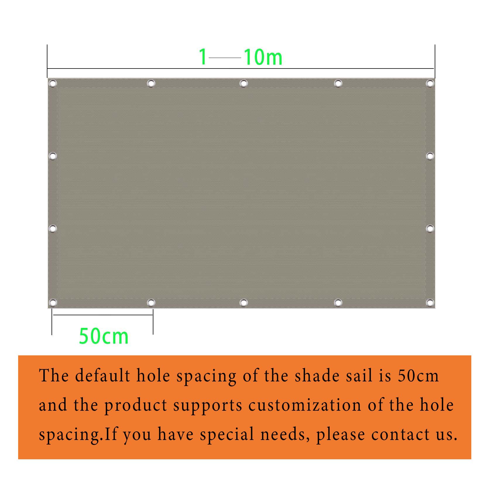 Tessuto Ombreggiante 240 x 330 cm Protezione UV 98%, Impermeabile Protezione Panno Ombreggiante con Occhielli per Pergola Piante da Patio Serra Pollaio, Piscina, Color Crema