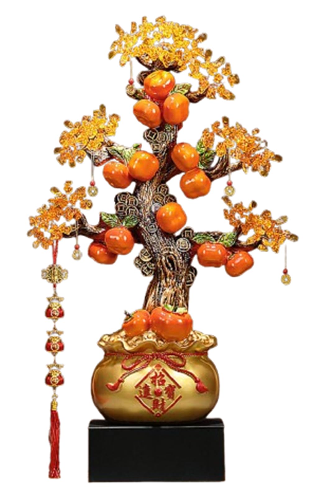 NHDVDVAV Large Floor Persimmon Money Tree Statue, Home Decoration Sculpture