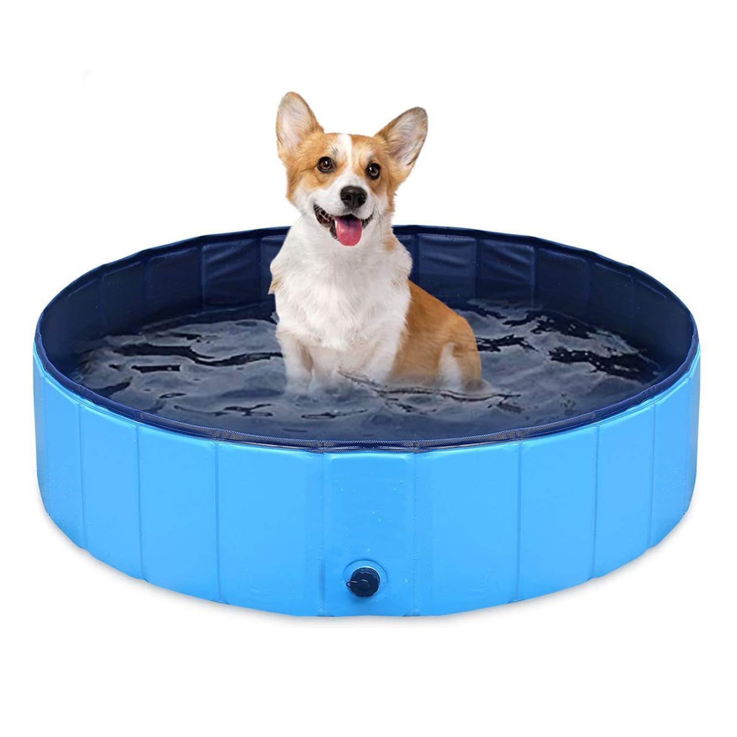 Piscina para Perros Plegable, Mascota Piscina Portátil, Bañera para Niños, Piscina Perros Pequeños, Piscina de Perros Portátil, Piscina Perros, para Mascota Perro Gato PVC Antideslizante (80x20 cm)