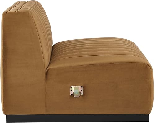 Miniatura 120 de Modway Conjure - Sofá seccional tapizado de terciopelo de alto rendimiento, con canal, silla sin brazos en negro y gris Negro-Gris,Negro