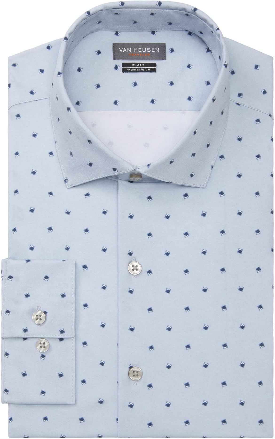 Van Heusen Men's Dress Shirt Slim Fit Traveler Stretch