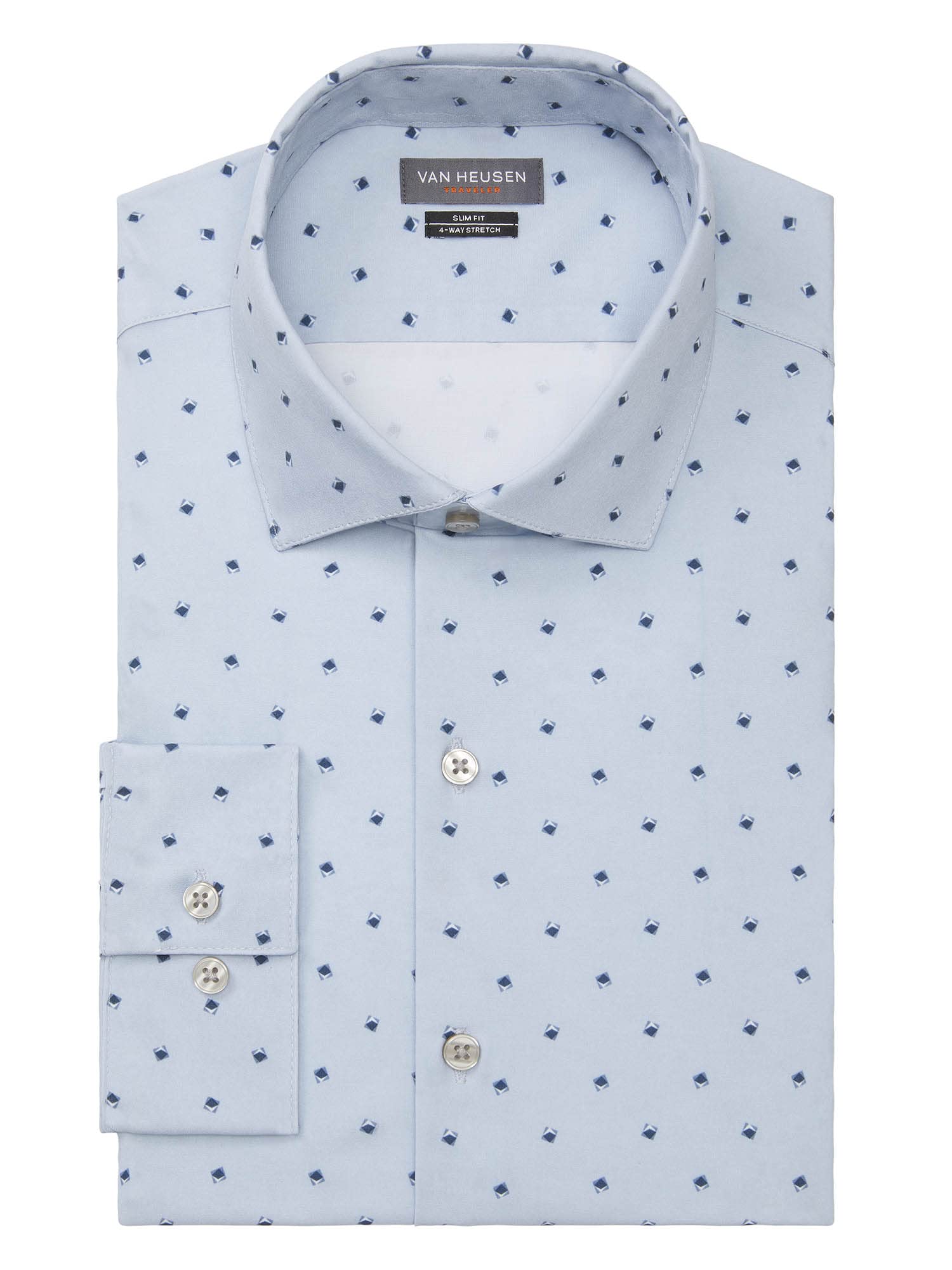 Van Heusen Men's Dress Shirt Slim Fit Traveler Stretch