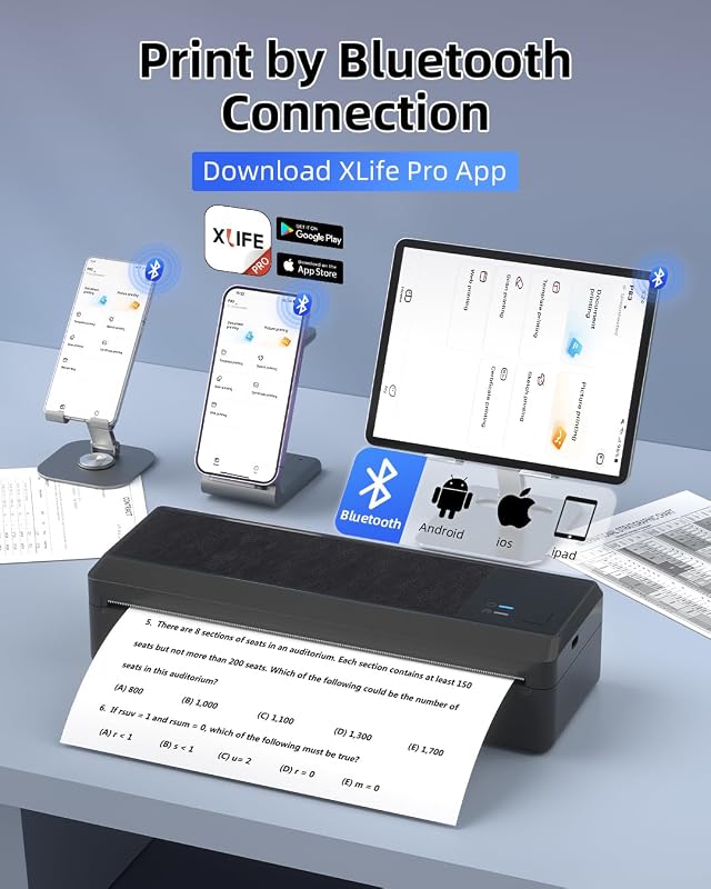 BORN4SHIP P83 A4 hordozható termál nyomtató iOS Android Bluetooth