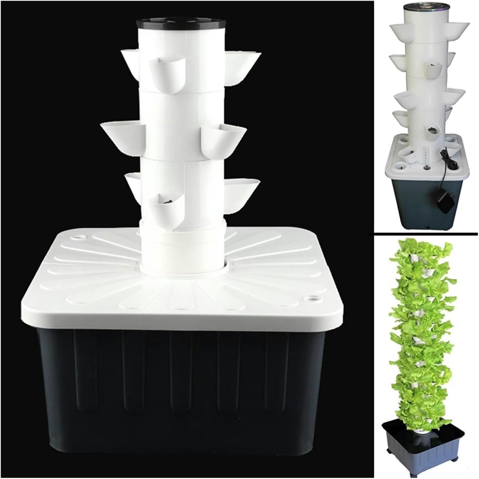 DIY Hydroponiczny system uprawy – pionowe doniczki wieżowe z odłączanymi kubkami kolonizacyjnymi PP do domowego ogrodu, na balkon i szklarnię - wydajne hydroponiczne rozwiązanie rolnicze
