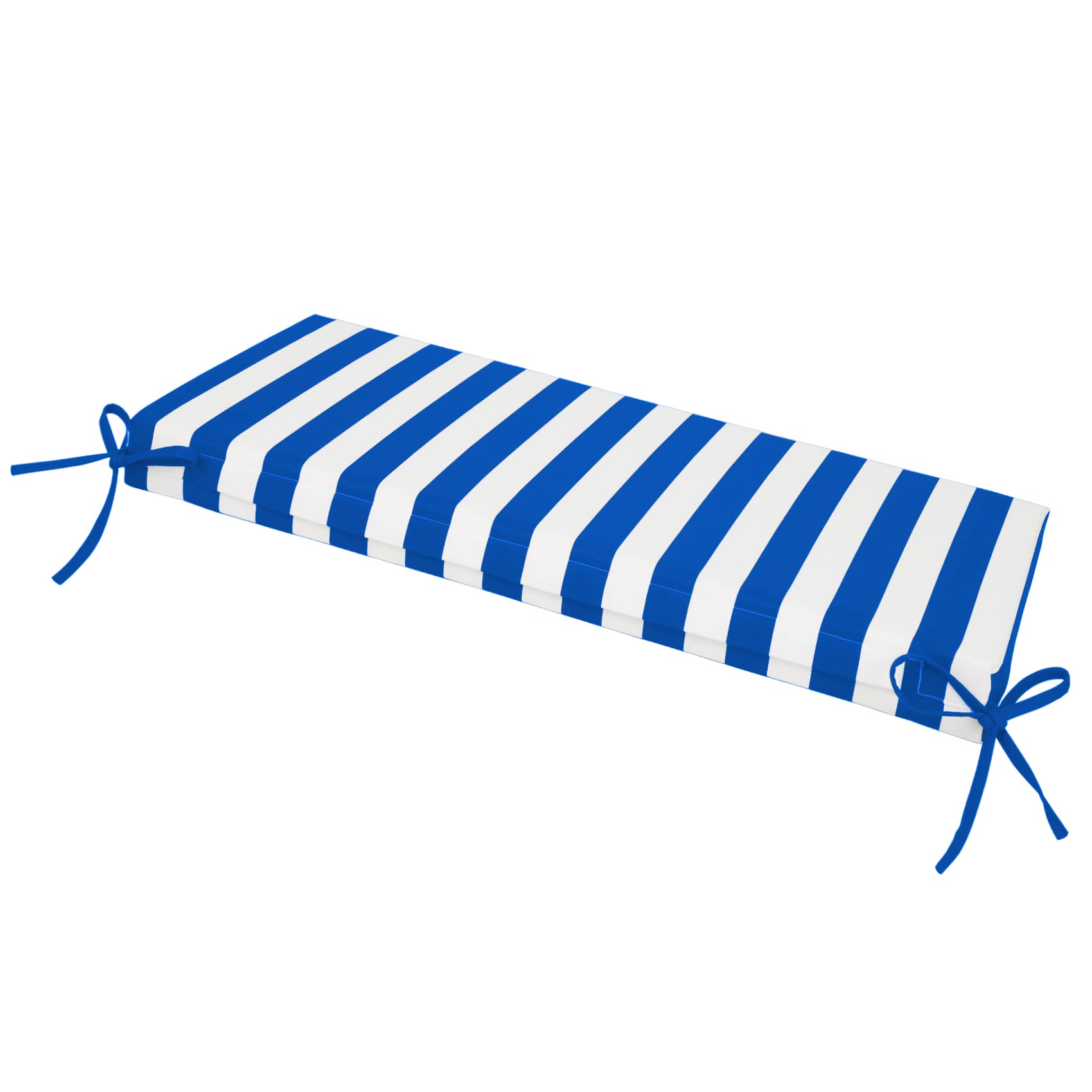 ROFIELTY Bench Cushion 48 inch, Bench Cushion for Indoor/Outdoor use Outdoor Swing Cushions, Waterproof and Durable Resistant Furniture Patio Cushion. (Stripes-Blue, 48x18x2.5)