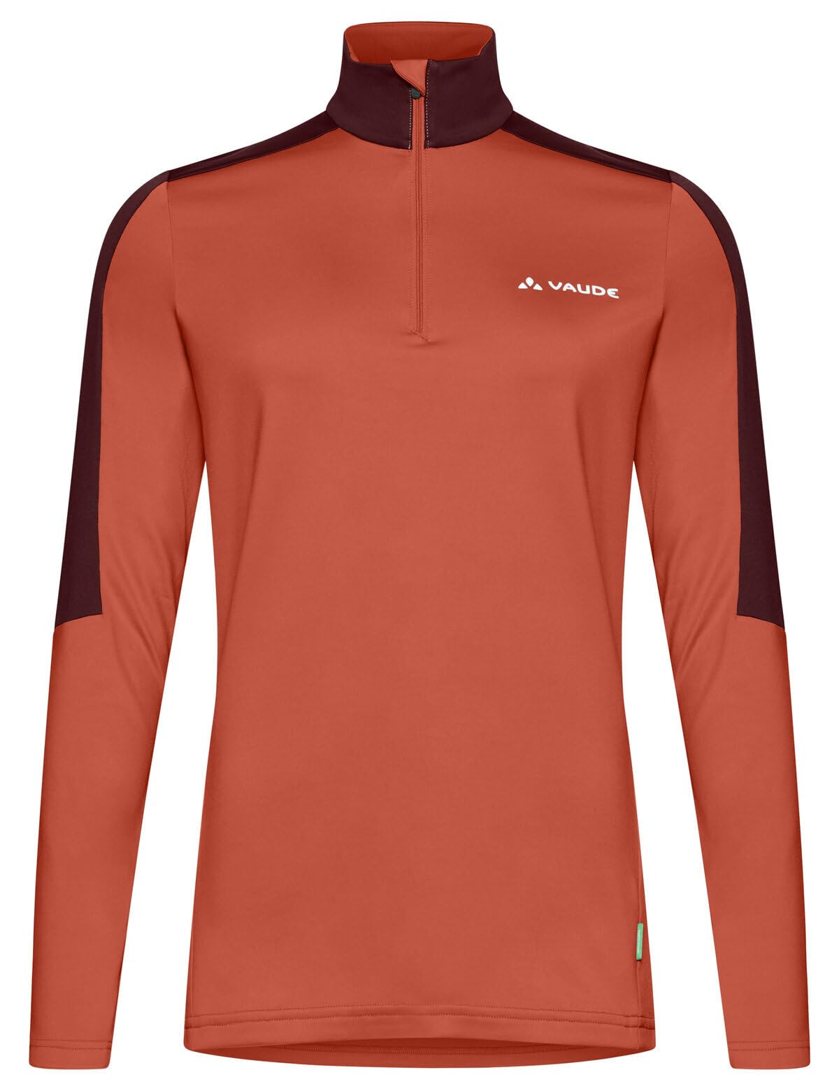 VAUDE Damen dünner Fleecepullover Livigno Halfzip II, angenehm warm, schnelltrocknend, atmungsaktiv, Passform: Slim fit, Buckeye, 34