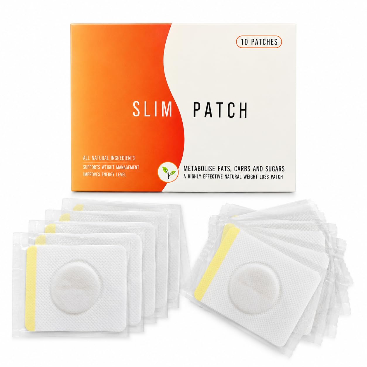 slim patch weight loss patch, all natural ingredients | burns fat while you sleep, boosts metabolism, safe herbal formula, easy to use, discreet application