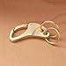 Solid Brass Carabiner Key Chain Rings Crescent Shaped Clasp Hook for Home and Car Keys