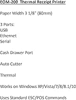 Vista 3 de Impresora térmica de recibos - USB, Ethernet/LAN y puertos serie - Cortador automático - Beeper/Buzzer - Puerto de cajón de efectivo - Ancho
