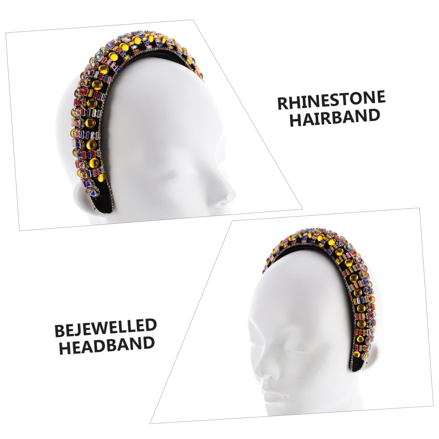 Ipetboom 2pezzi Cerchietto Vintage Per e Ragazze Fascia Antiscivolo Per e Accessorio Per Cerimonie e Look Quotidiani