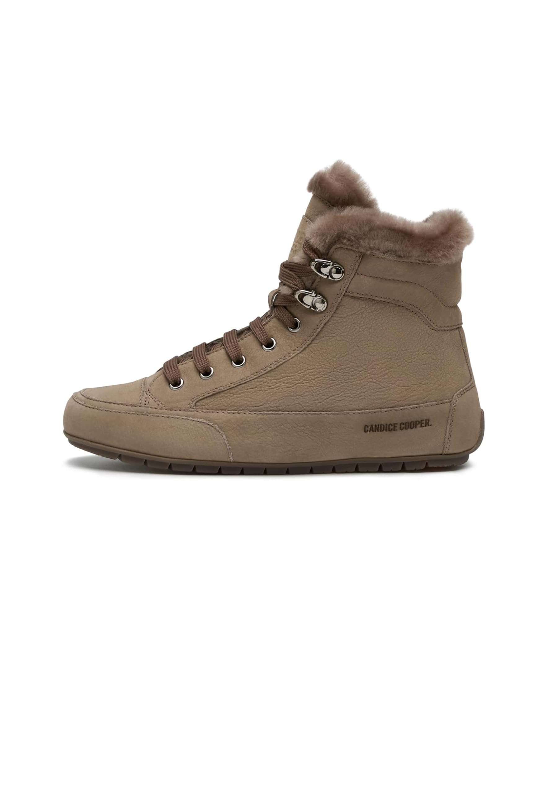 Candice Cooper Knöchelhohe Sneakers aus Veloursleder und Shearling