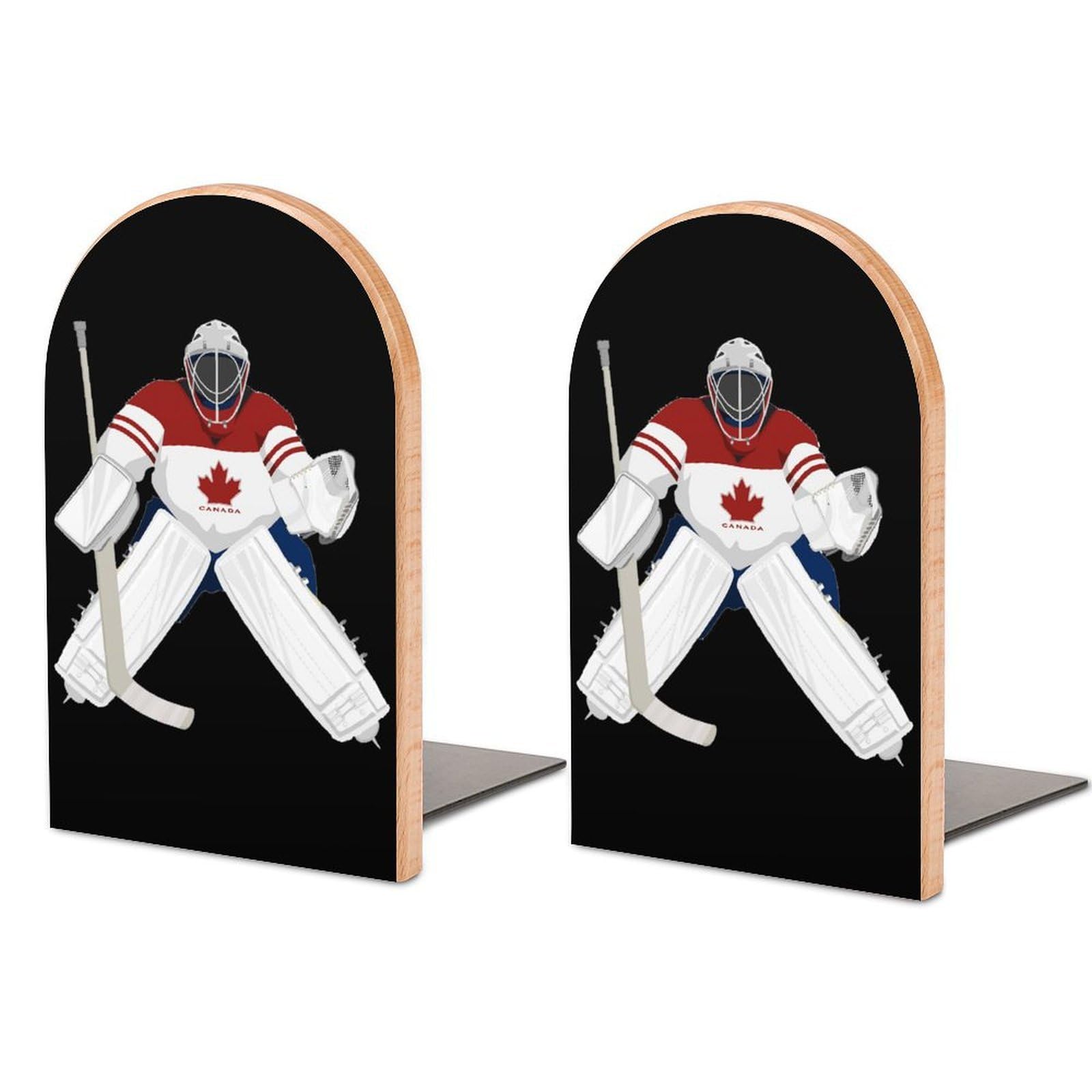 Nclqvjxzkhw Style Ice Hockey Goalkeeper Book Ends For Shelves Bookends Bookshelf Holder Stand Books Stopper Home Office Decor
