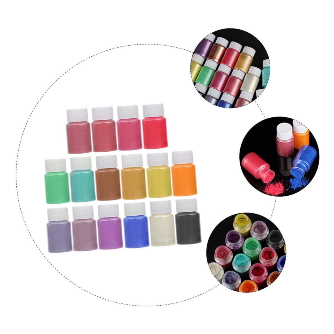 Uonlytech Pigmente Pulver Für Diy-bastelarbeiten Kunstpulver Perlglanzpulver Farbwechselpulver Epoxid-kunstpulver Für Seifen Und Kerzen