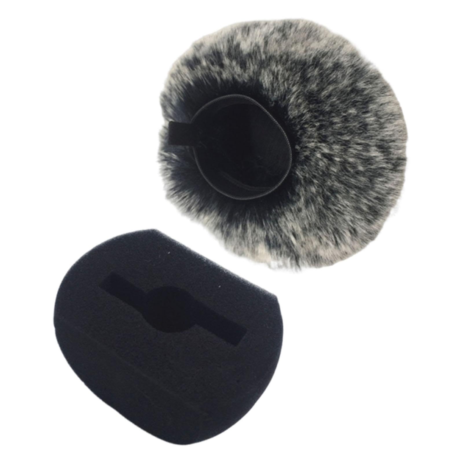 F Fityle Funda para micrófono, reutilizable, práctica, para estudio de radiodifusión, profesional, para H5 y H6, Blanco Negro