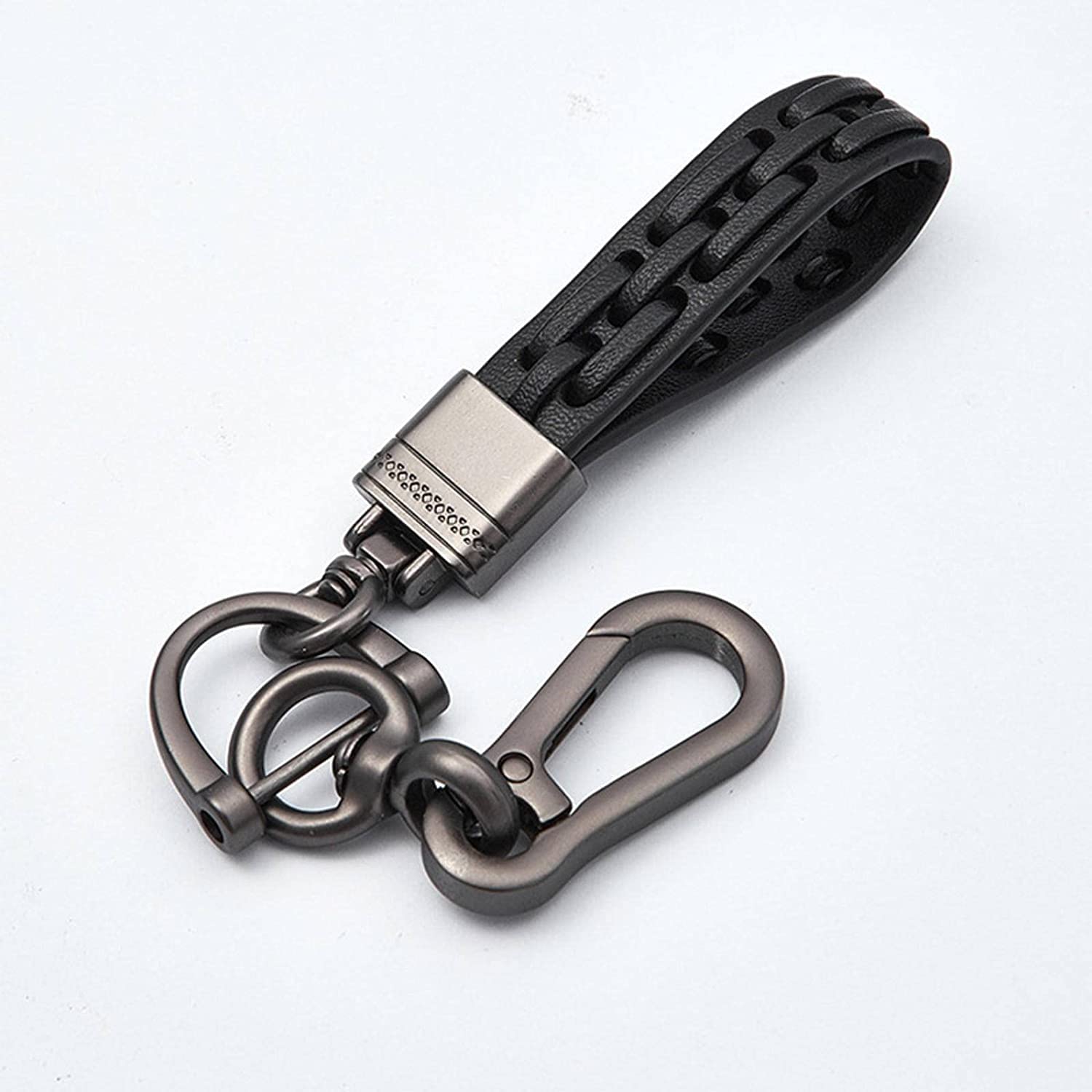 SwirlColor Gevlochten PU Lederen Band Sleutelhanger Sleutelhanger Auto Sleutelhanger Ring Sleutelhanger voor Vrouwen Mannen Kinderen, Meerkleurig, Eén maat