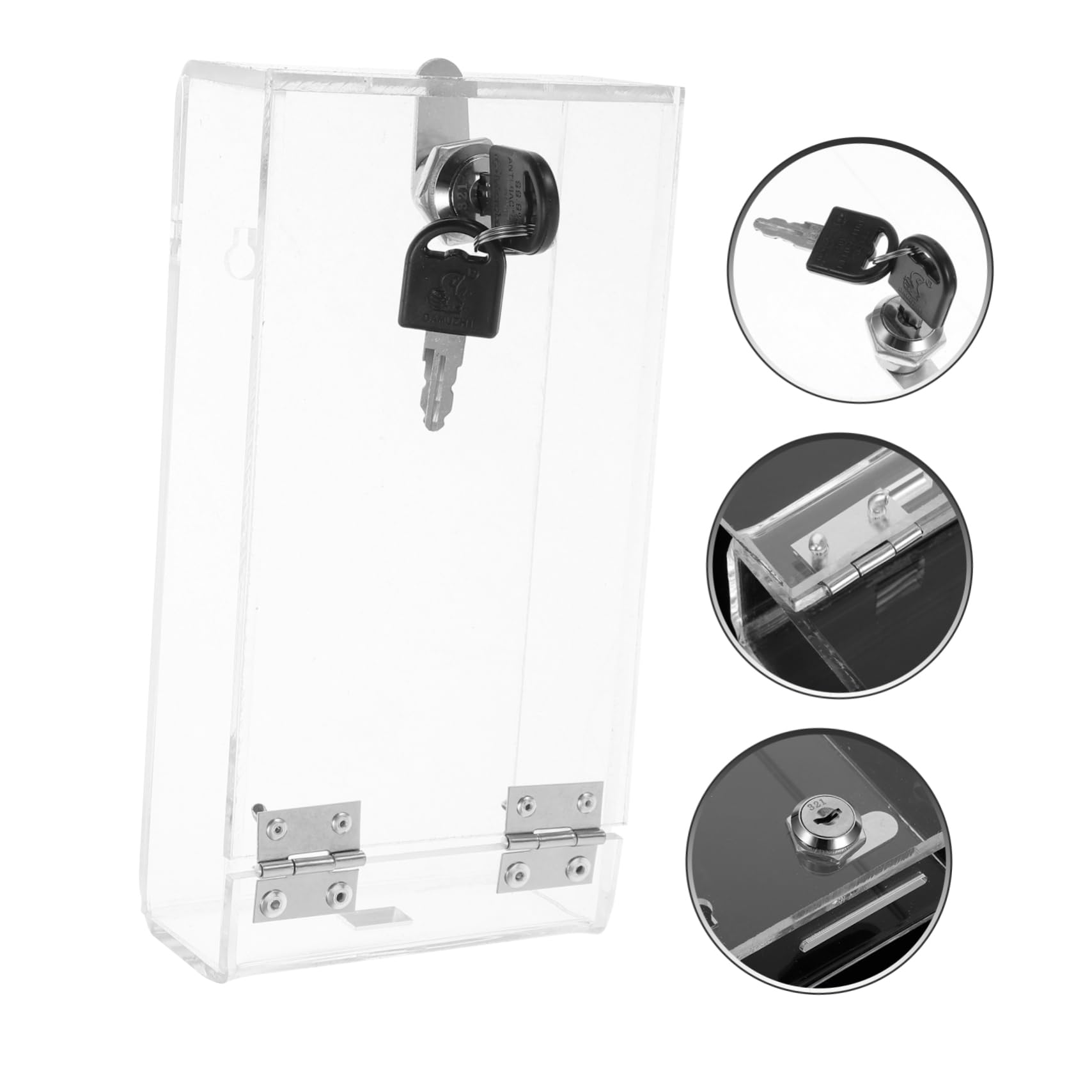 Operitacx Transparente Abschließbare Handy-Aufbewahrungsbox 8"X4"X2" Mobiler Telefonschrank Für Büro Und Klassenzimmer Sicherer Smartphone-Aufbewahrungsschrank Mit Schloss