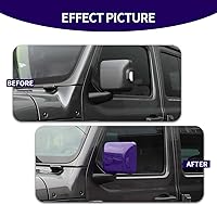 Vista 2 de CheroCar Fundas de espejo lateral para JL, accesorios exteriores para Jeep Wrangler JL JLU y Jeep Gladiator JT 2018-2025 (morado)