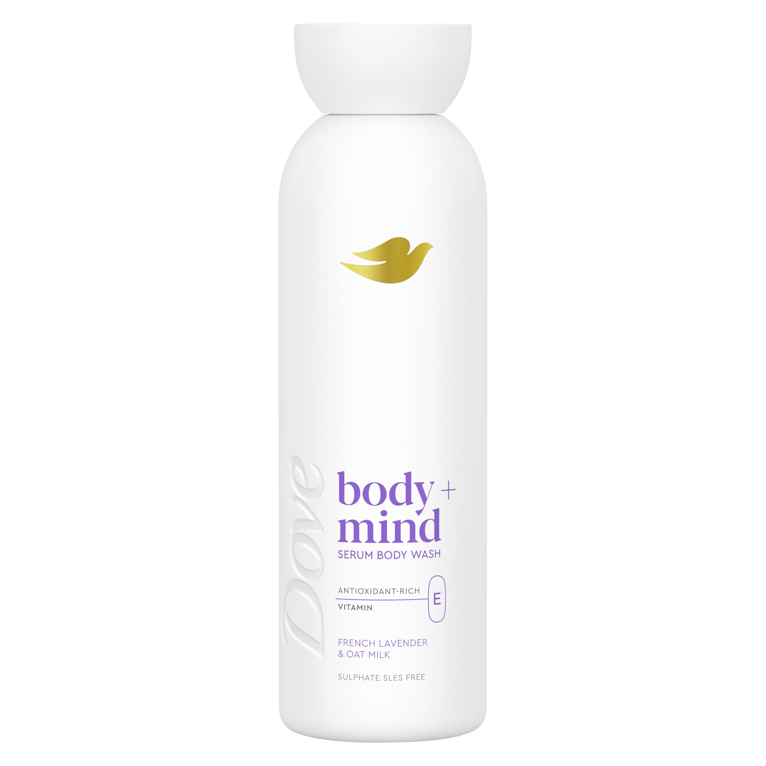 Dove Body + Mind French Lavender & Oat Milk Serum Body Wash body cleanser with antioxidant-rich vitamin E for glowing skin 350 ml