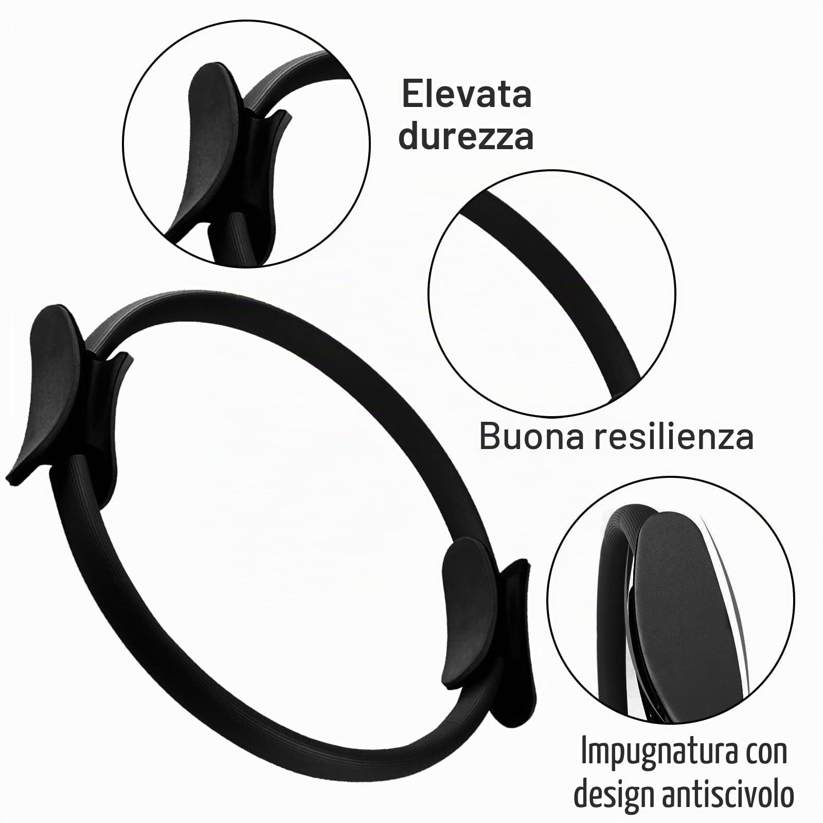 Anello da pilates – Anello fitness per donne e uomini, pilates Circle per pancia, gambe, glutei – Pilates Reformer, pilates Ring Principiante & Avanzati – Allenatore per pavimenti pelvici di alta