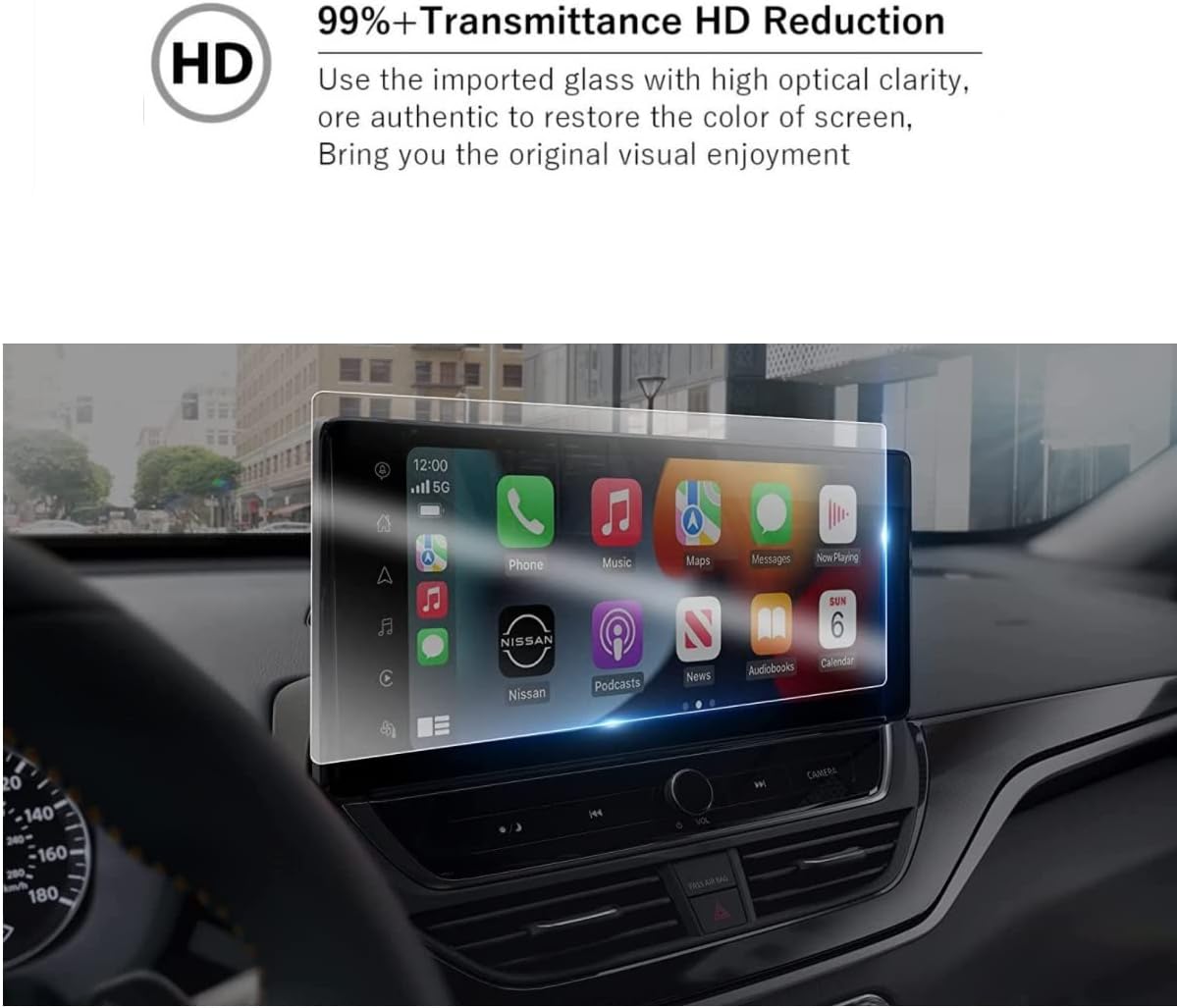mbsix tempered glass screen protector compatiple with 2023 altima 12 3 inch touch screenhd clearscratch resistantanti glareprotecting nissan 12 3i