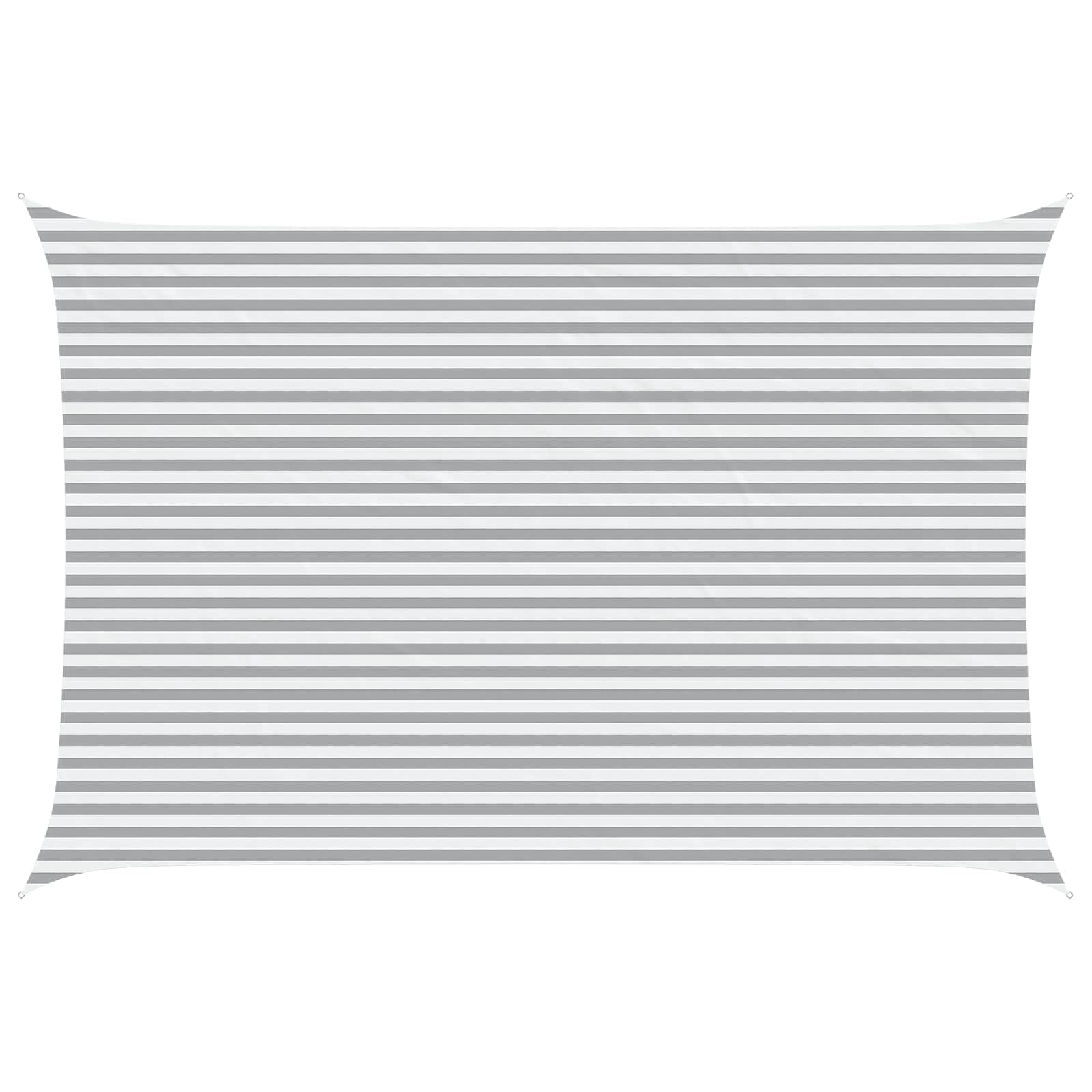 vidaXL Sun Shade Sail Light Grey and White 6 x 4 m, Outdoor Shade, UV-Resistant, Rectangular Canopy, Polyester Cover, Modern Terrace, Water Resistant Poolside — image 1