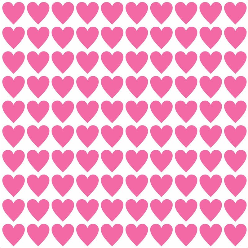 540 Pieces - Heart Shape Dil Self Adhessive Writable Surface Stickers Labels for Kids, Stationary, Chart Activity, Projects, Learning Study etc (1 Inch or 25mm Heart Pink)-image-10