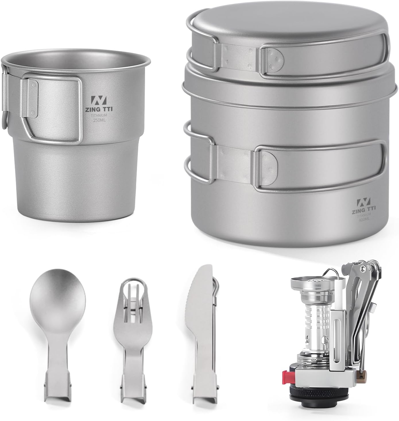 Lightweight Titanium Cookware & Camping Utensil Set Lightweight Titanium Cookware & Camping Utensil Set