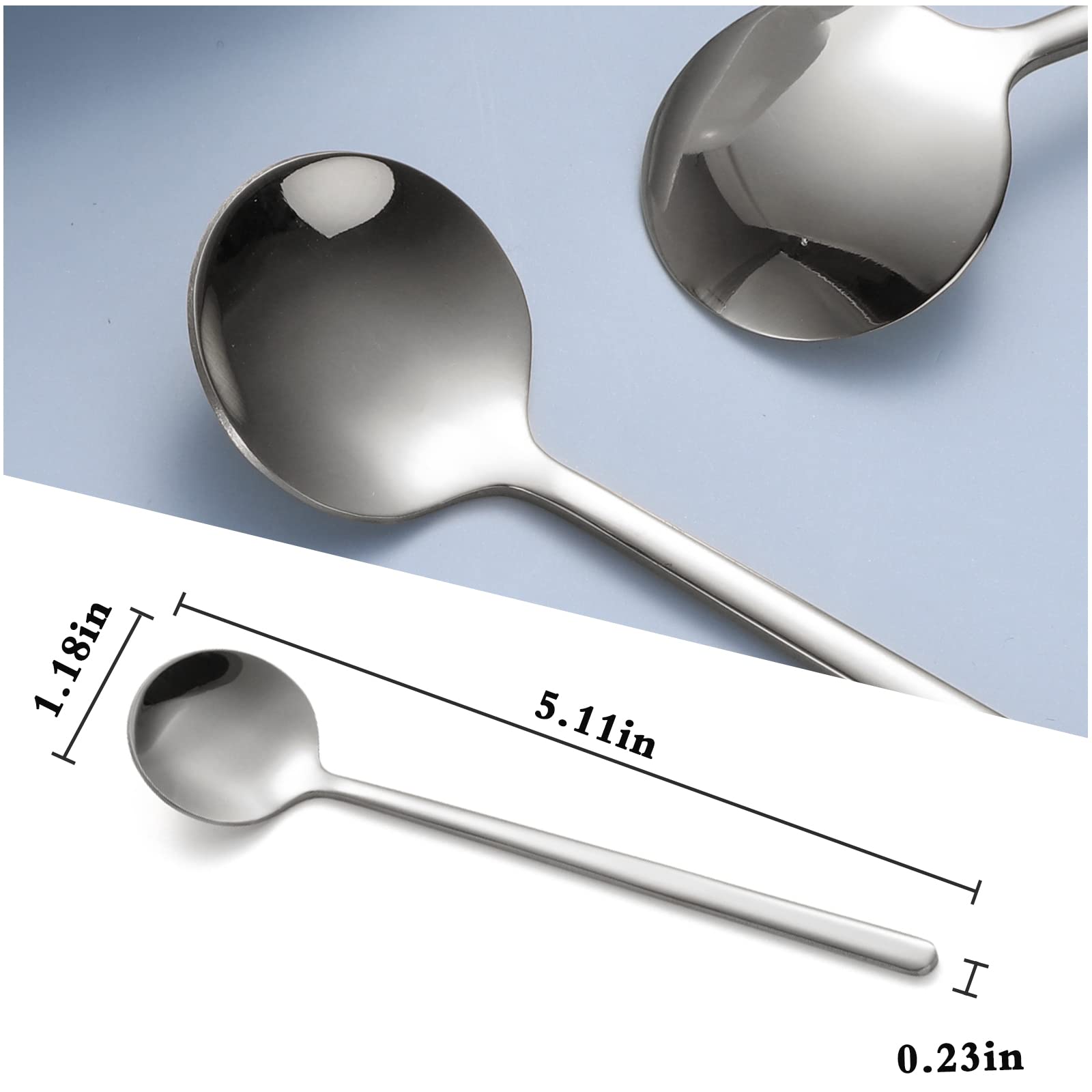 Set 5 Cucchiaini Acciaio Inox - Mini Utensili Per Caffè, Dolci E Cucina, Lavabili In Lavastoviglie