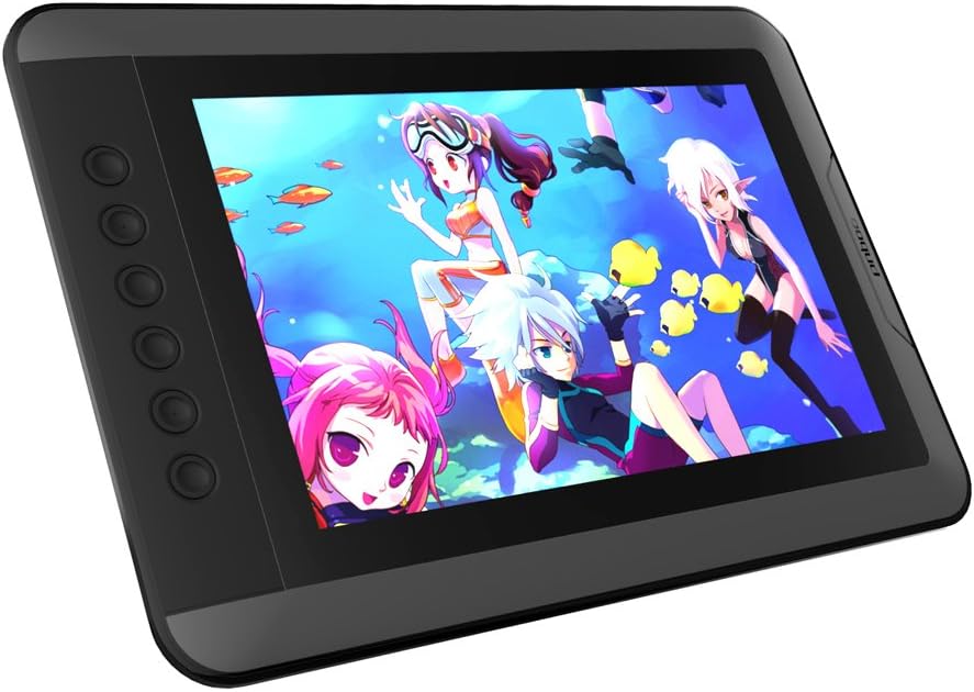 PN10 10.1 Inch IPS Graphic Tablet Pen Display Drawing Monitor with Passive Pen in Black