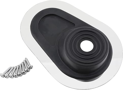 Speedway Motors Steering Column Teardrop Firewall Mounting Boot Seal with Stainless Steel Bezel Universal Fit 3/4 to 2-1/4 Inch Opening Includes Hardware