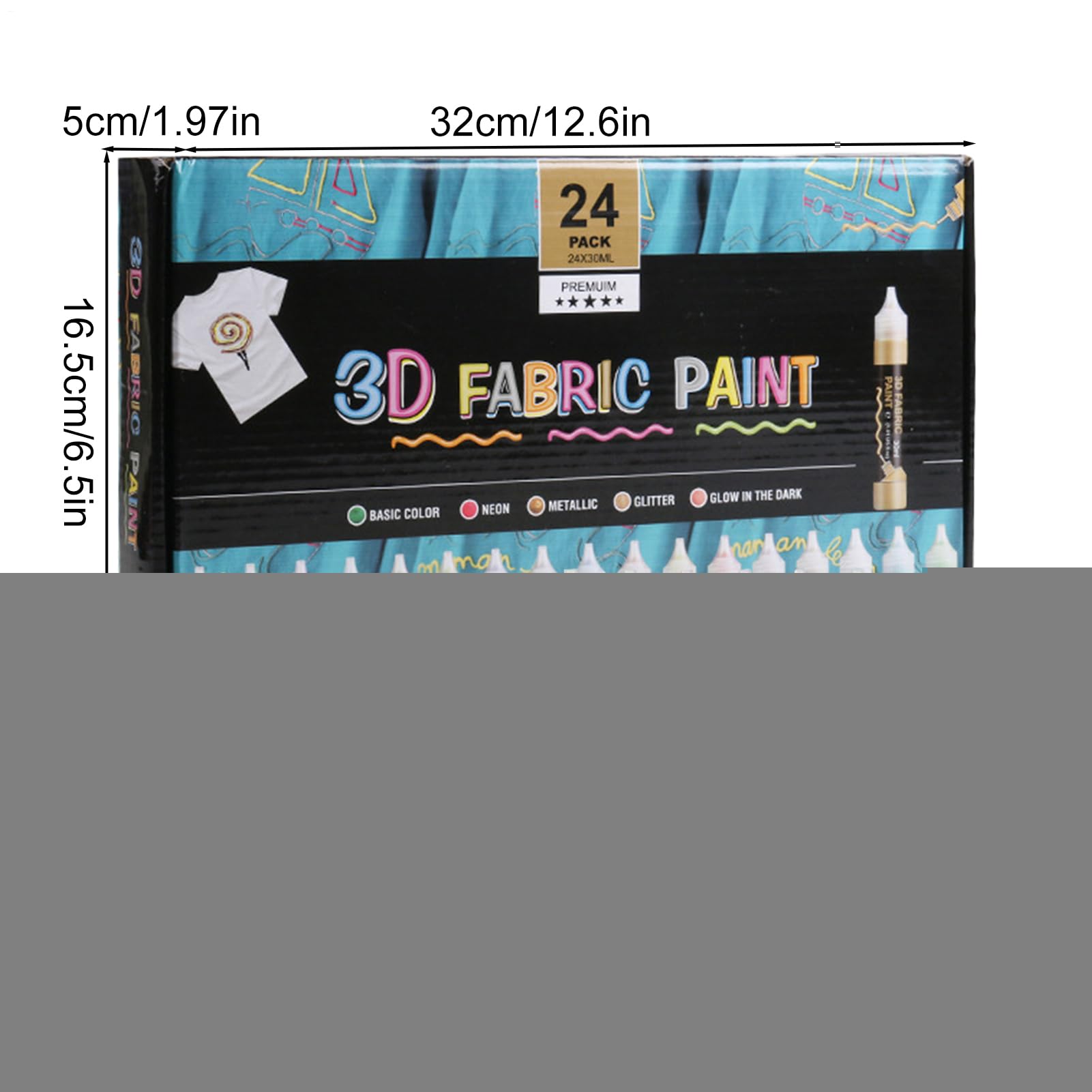 Textilfarbe 24 Farben Set Zur Textildekoration Und Gestaltung