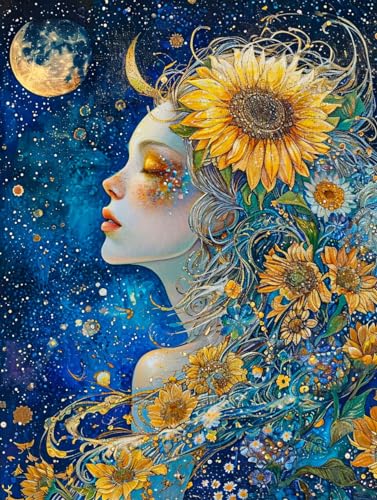 Toile fille tournesol 80 * 100cm pour deco chambre enfant