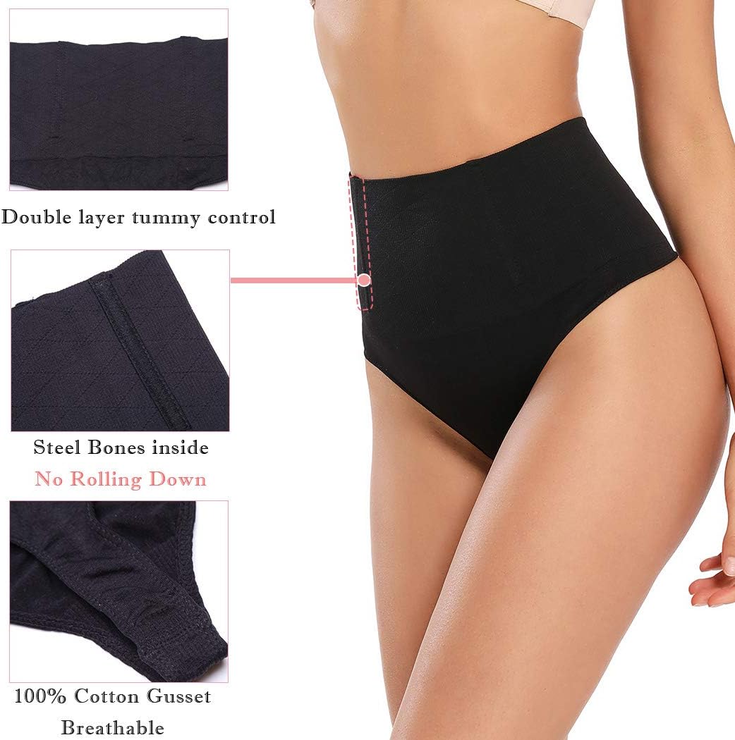 JOYSHAPER Thong Shapewear for Women Tummy Control Panties Seamless High Waisted Thong Body Shaper Underwear Butt Lifter - Image 2
