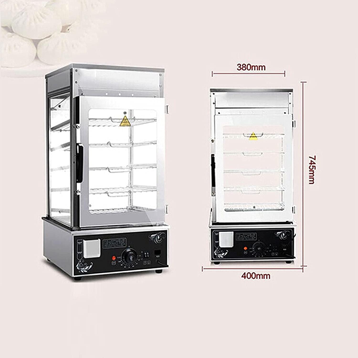 Large-Capacity Food Steamer, Heat Preservation Heating Display Cabinet, Dessert Steamer, Electric Steamer