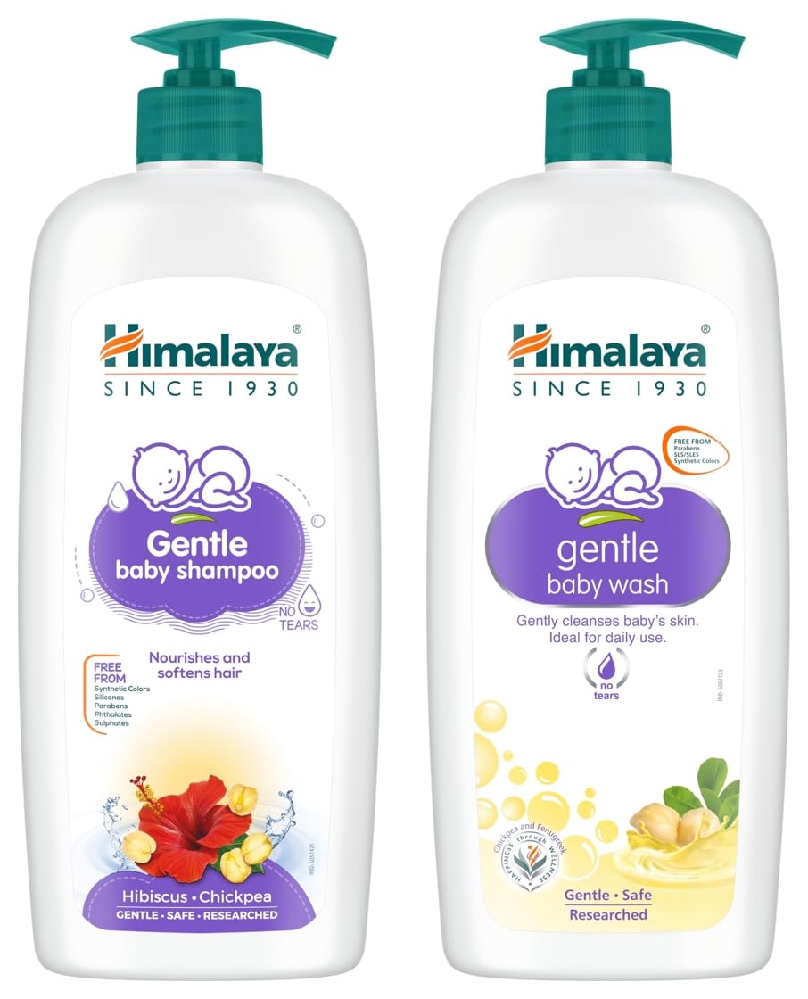 Himalaya Gentle Baby Shampoo (600ml) + Himalaya Gentle Baby Wash (600ml)-image-6