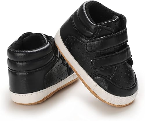 Miniatura 5 de E-FAK Zapatos de bebé para niños y niñas, zapatillas para bebés, suela de goma antideslizante, zapatos de cuna para primeros pasos de niños pequeños