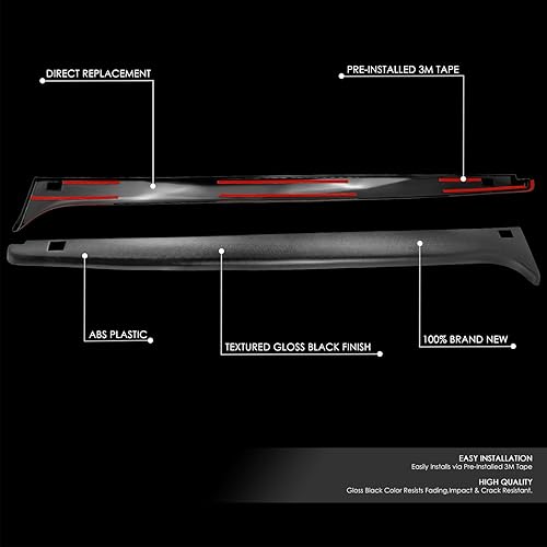 Miniatura 2 de DNA MOTORING Par de tapas de riel de cama escalonada compatibles con 99-05 Silverado Sierra 1500 Stepside Bed,ZTL-Y-0313