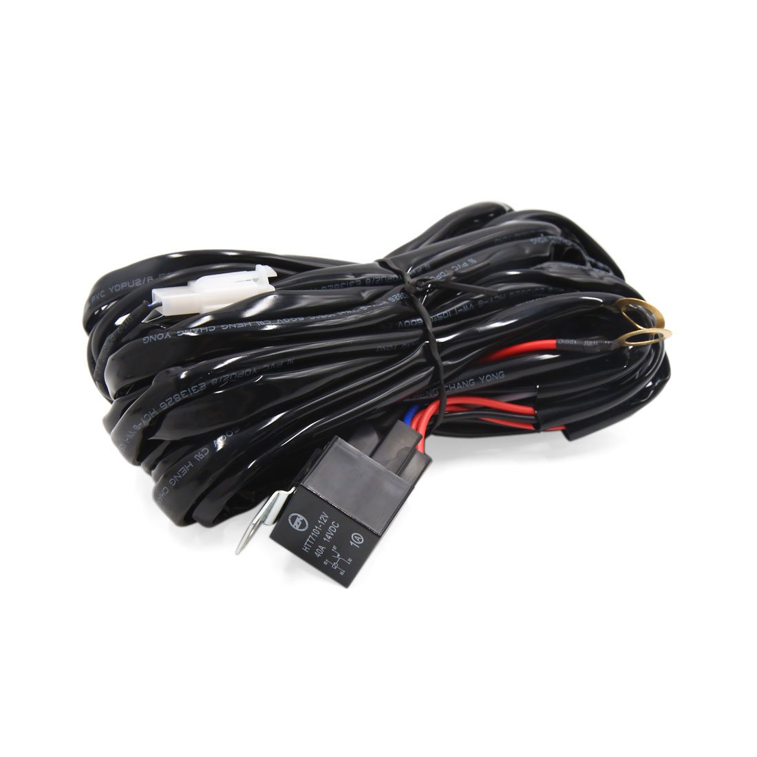 GJZIFGFWQ 10FT 12V 40A Fuse Relay 2 Lead LED Light Wiring Harness Kit for Off Road