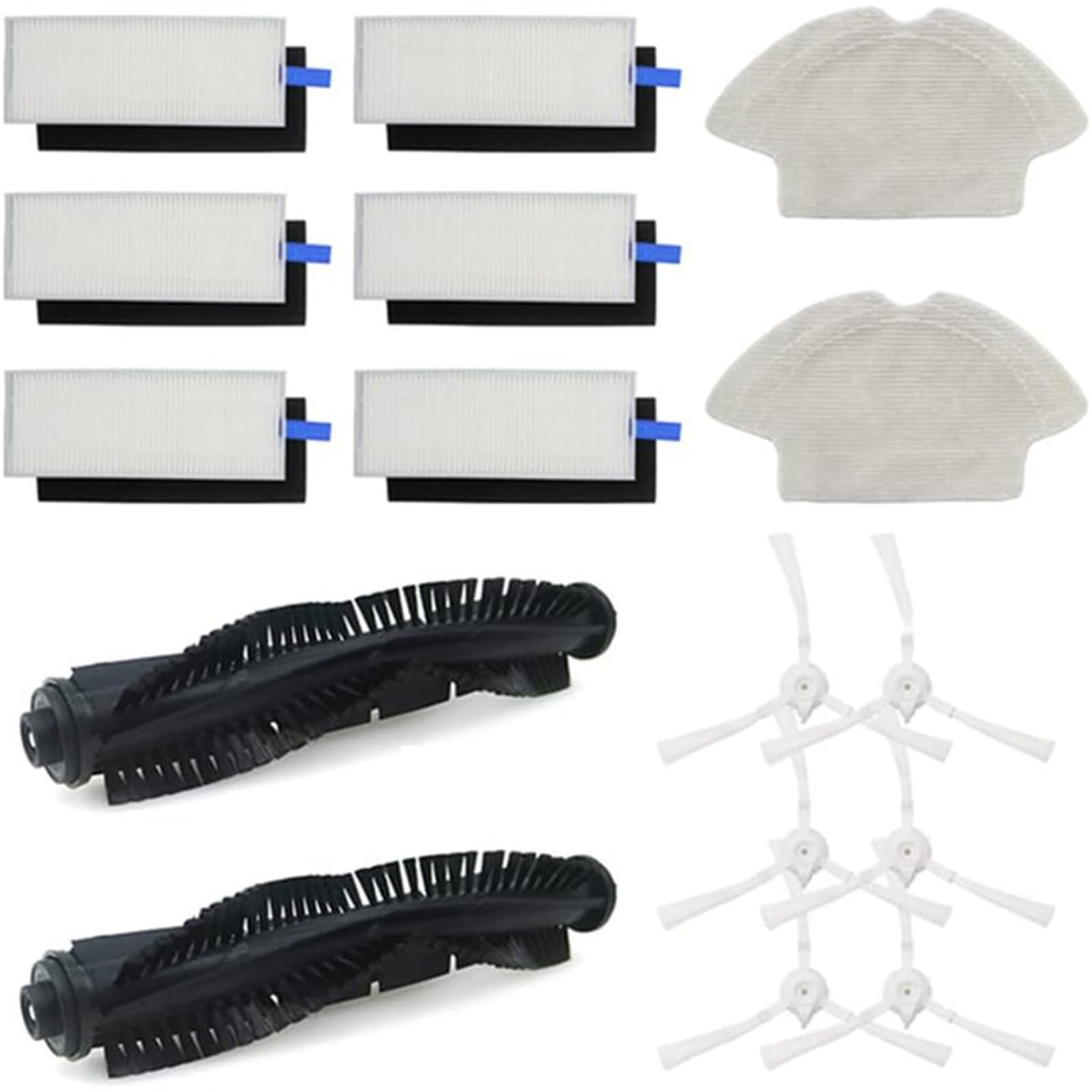 Jazuaiao Mop Pad Robot Side Brush Main Brush Replacement Part Replacement Part Filter for 360 Sweeping Side Brushes