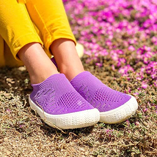 Image of JAN & JUL Slip-on Knit Shoes, Machine Washable and Lightweight Sneakers for Toddler Boys and Girls
