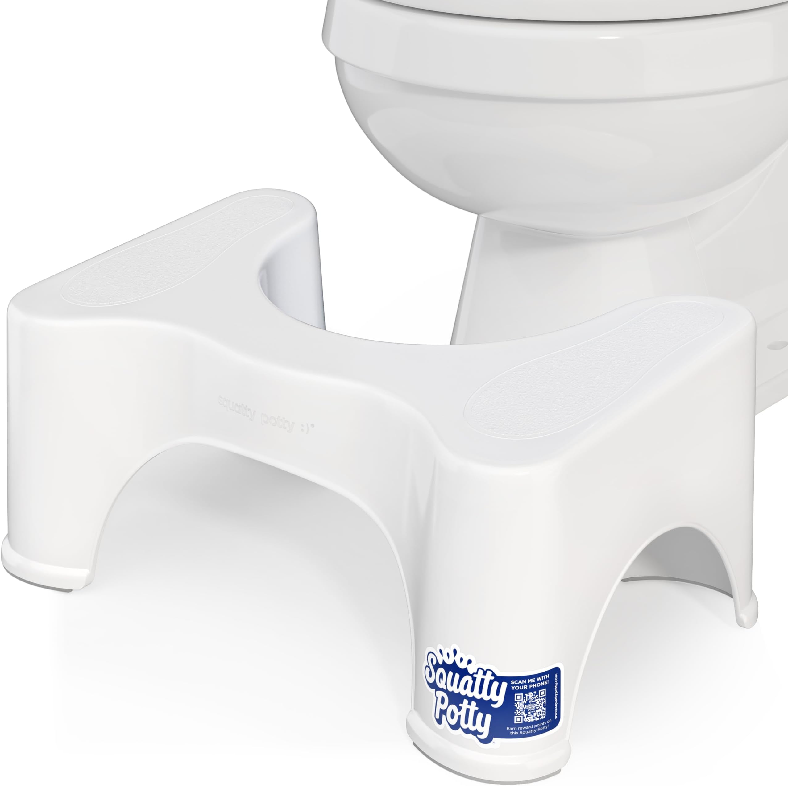 The Original Bathroom Toilet Stool Height, White, 9 Inch (Pack of 1)