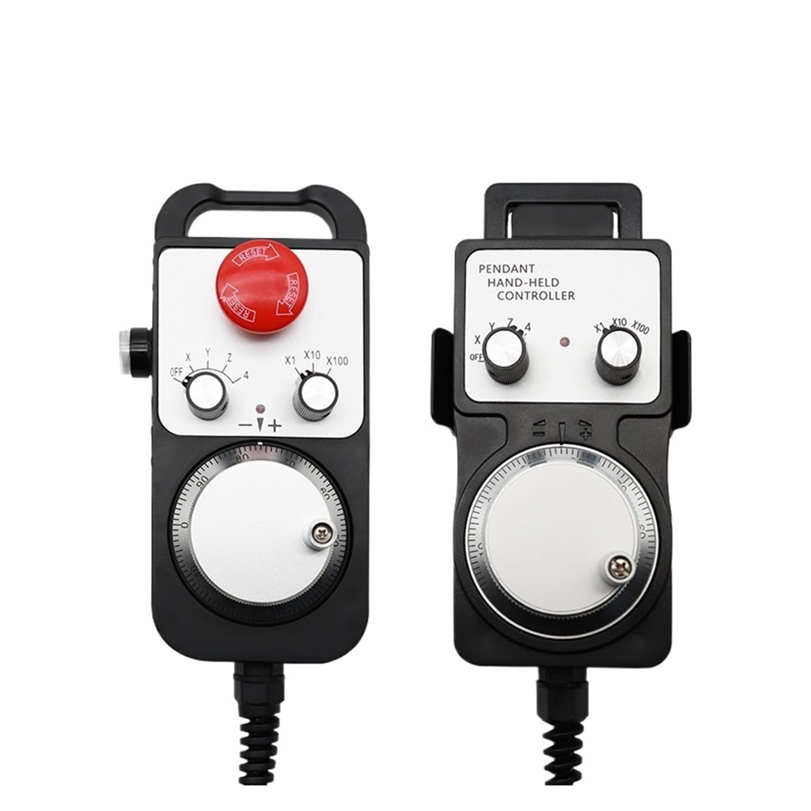 Drehgeber mit einstellbarem Handimpuls und rotem Not-Aus-Taster 25/100P/R(RST1474,100PPR,24V)