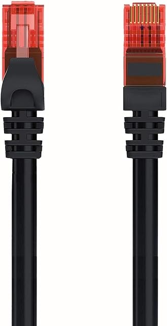Welly Enjoy WY40150 Network Patch Cable Category 6 U/UTP Ethernet Gigabit LAN RJ45 0.5 m PVC CU AWG 26/7 Black